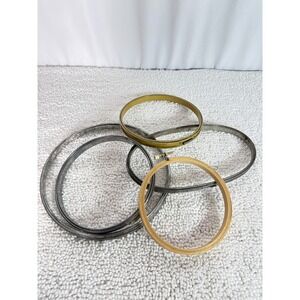 VTG‎ Embroidery Hoops Lot 5" 6" 8" Oval 9x4 Craft Sewing Tools Wood Metal